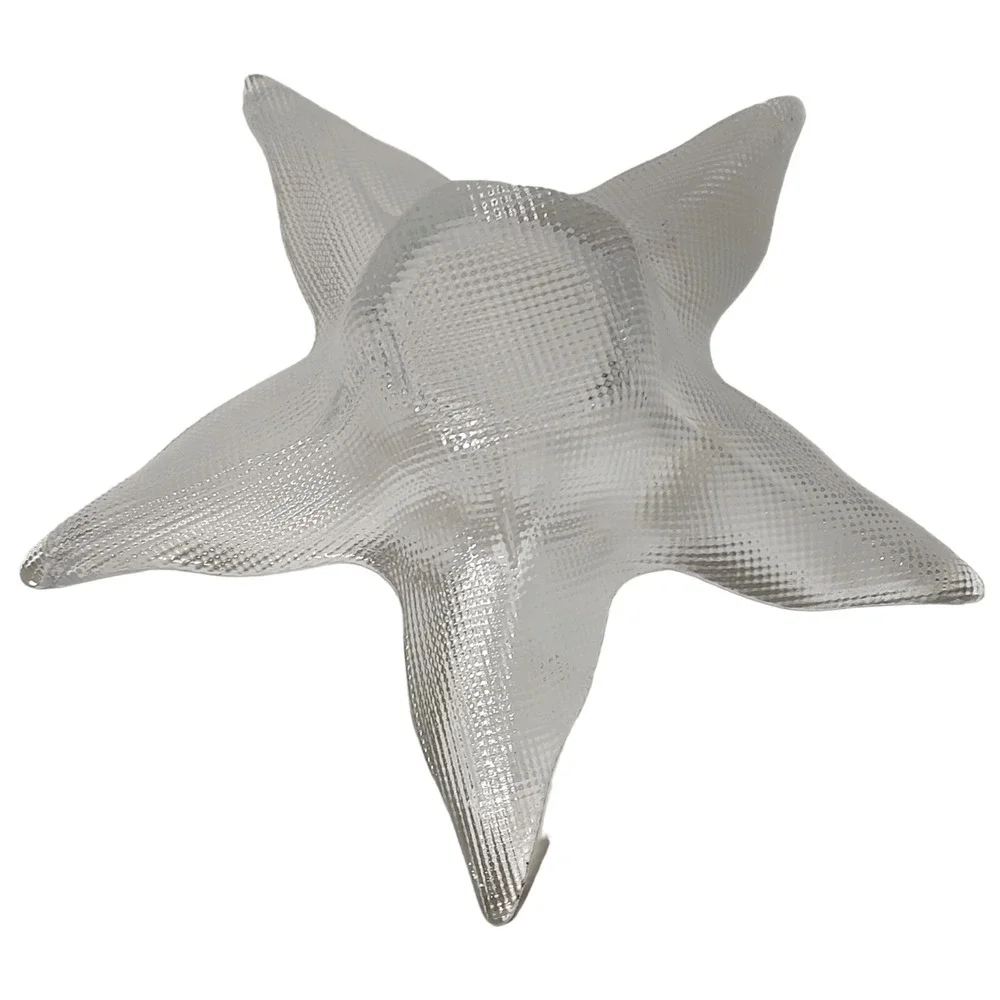 Textured‎ Clear Glass Starfish Bowl Nautical Cottage Core Beach Living 11 In SEE